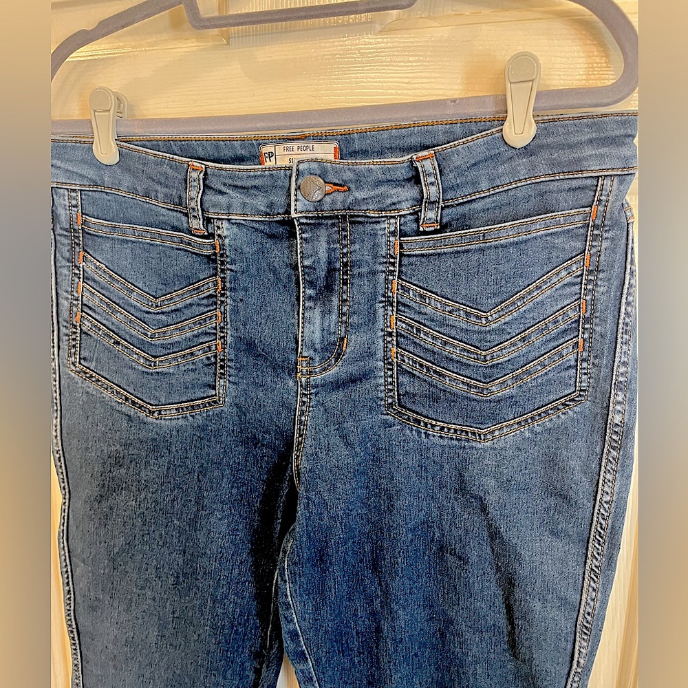 Free People Stella Blue Flare Jeans - Picture 8 of 16